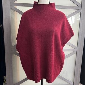 Express Maroon Poncho Sweater